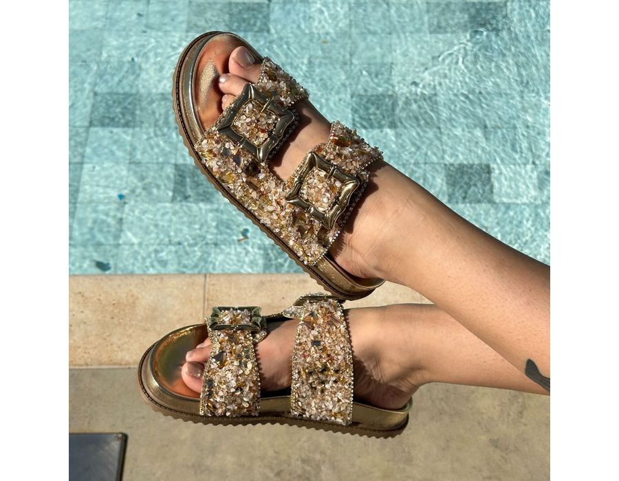 Flat Helo Dourada | KUENTO SHOES