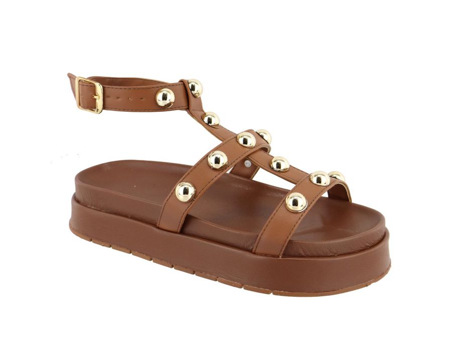 Flatform Virginia Caramelo | KUENTO SHOES